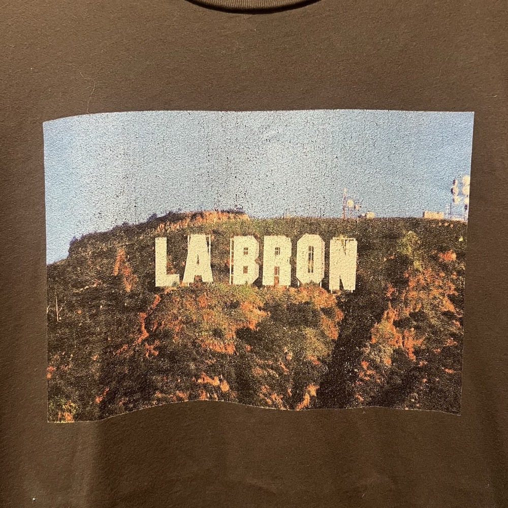 LA Lakers Shirt Mens Large Black " LA BRON" Bleacher Report‎